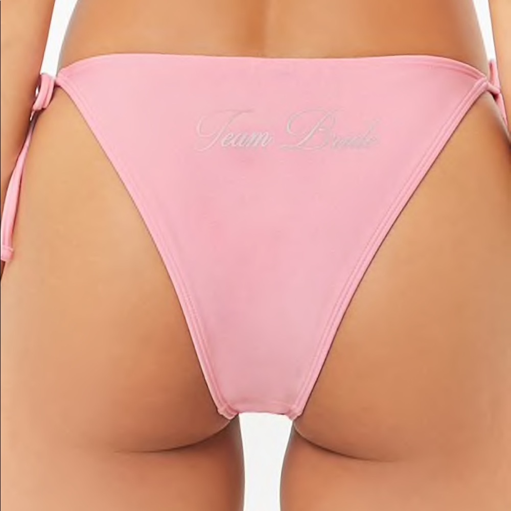 Team Bride String Bikini Bottoms Size Large